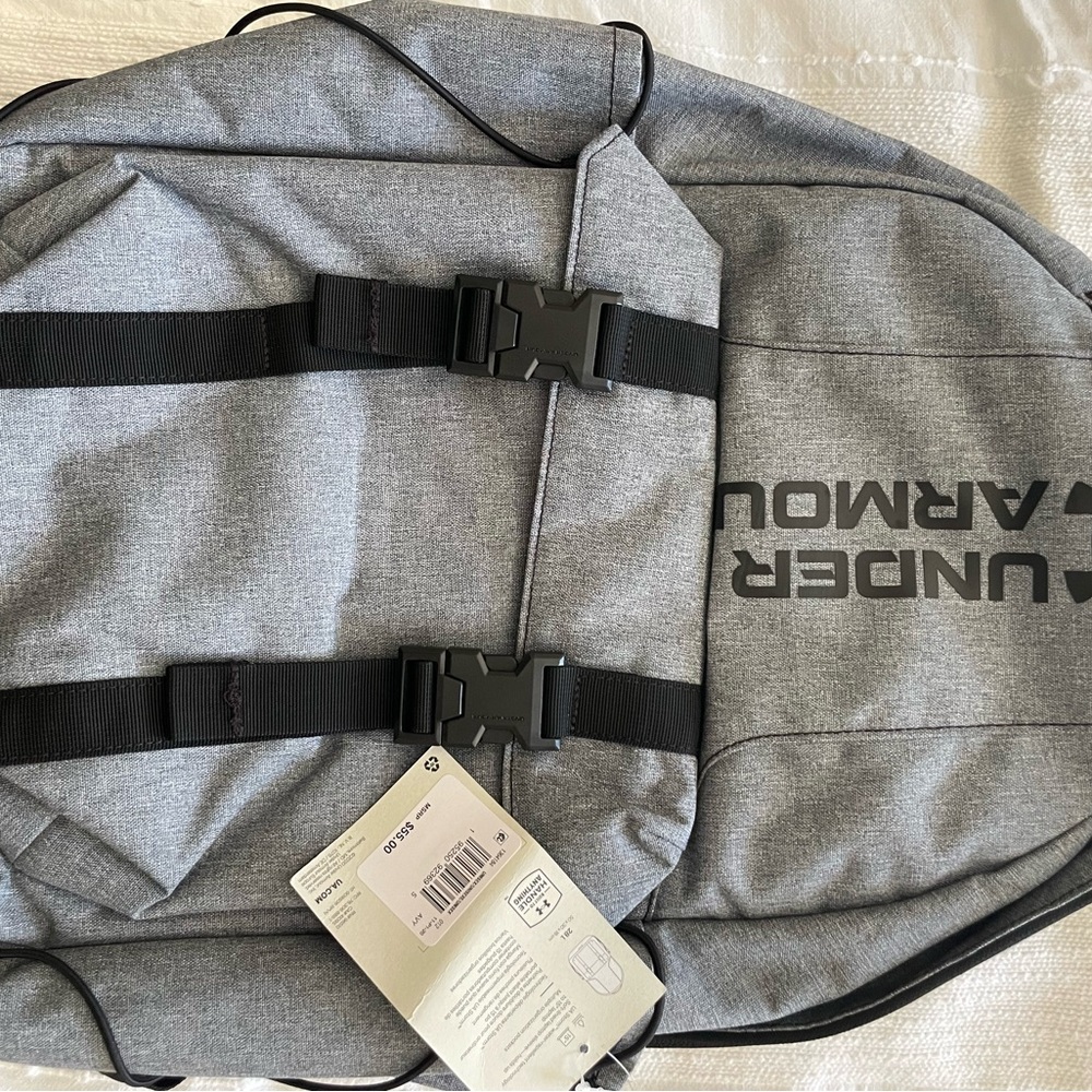Grey under armour back pack NEW with tags